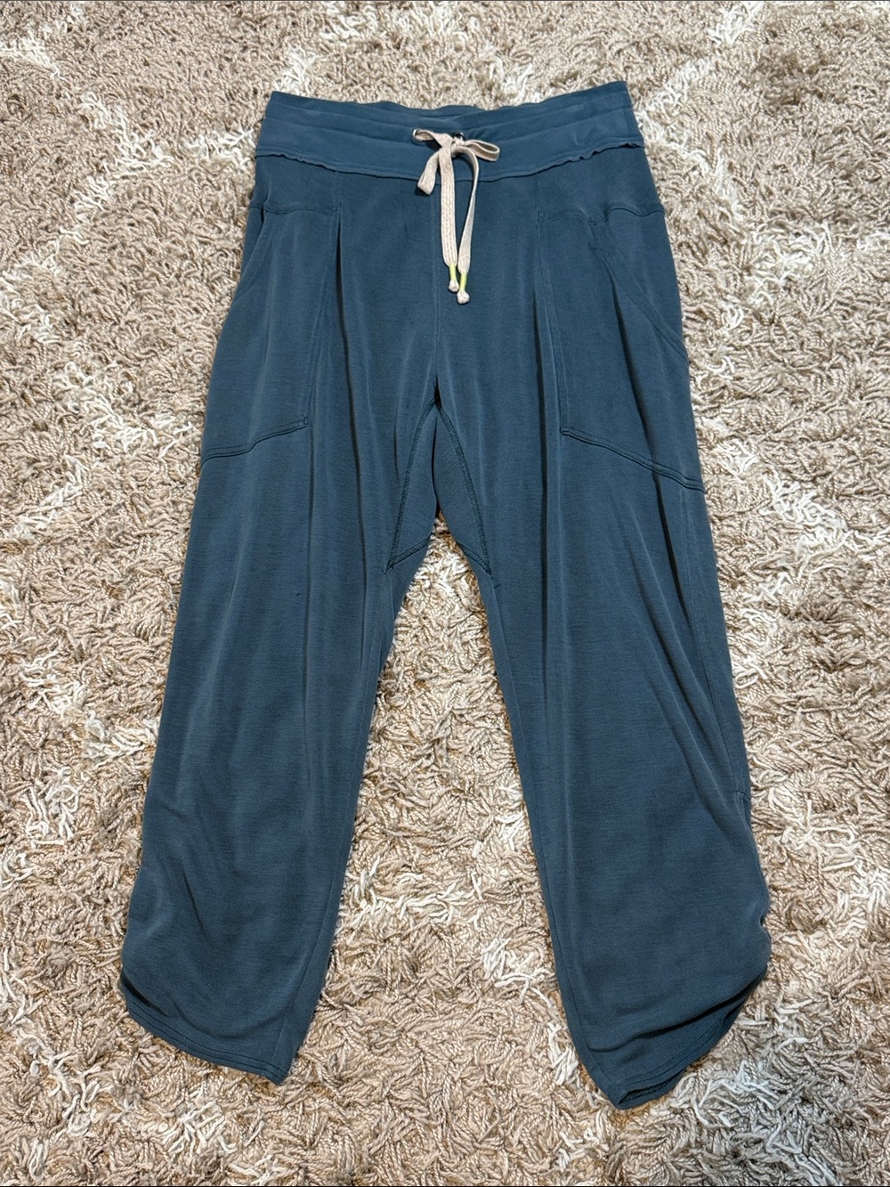 Free People Movement Teal Harem Style Drawstring Jogger Pants size Large (?)